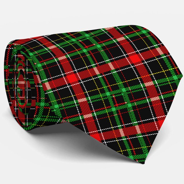 Gravata Black Christmas Flannel Plaid Tartan Design (Criador carregado)