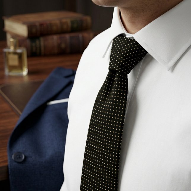 Gravata Black & Gold Micro Polka Dot (Criador carregado)