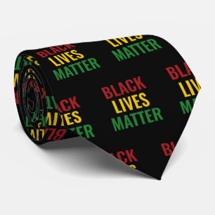 Gravata BLACK LIVES MATTER BLM Red Yellow Green BHM