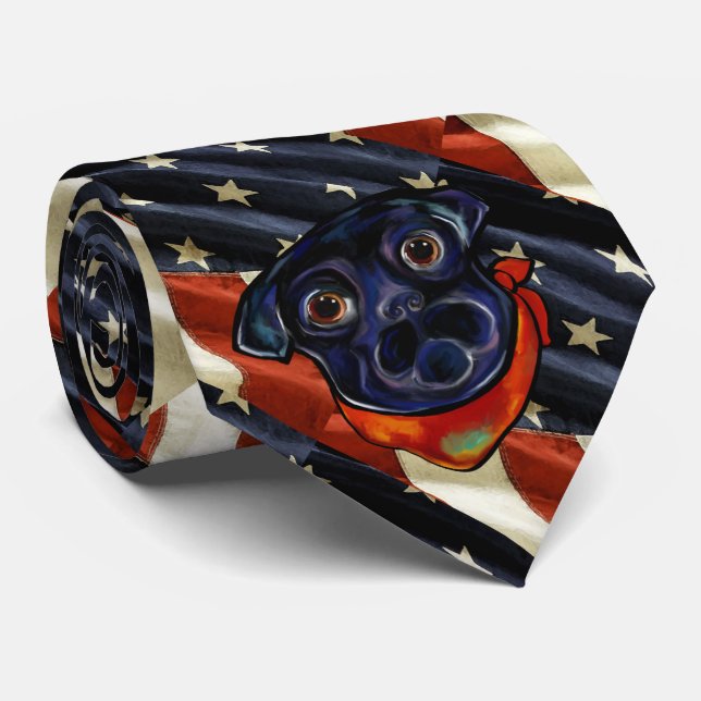 GRAVATA BLACK PUG (Rolled)