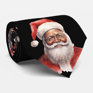 Gravata Black Santa Claus