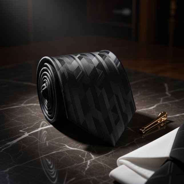 Gravata Black Tonal Geometric (Criador carregado)