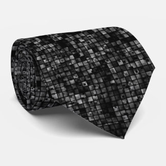 Gravata Black White Classic Disco Pattern