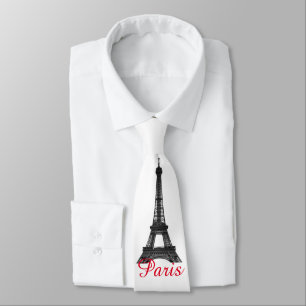 Gravata Black White Eiffel Tower Paris Love City Viagem
