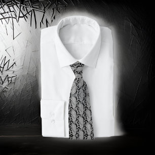Gravata Black White Paisley Victorian England