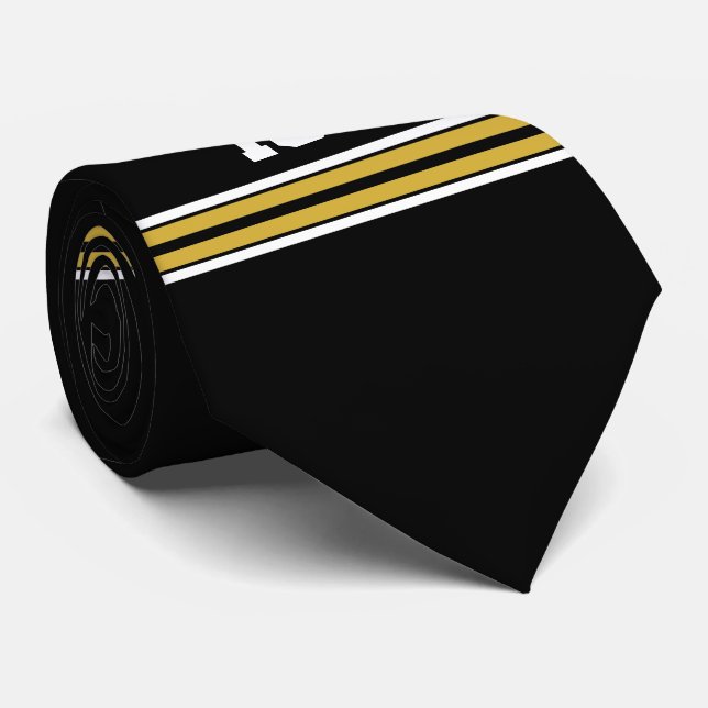 Gravata Black with Dourado White Stripes Team Jersey (Rolled)