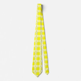 Gravata Bladder Cancer Awareness Plaid Yellow Ribbon