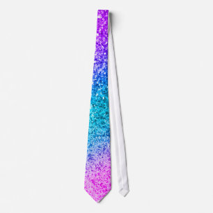 Gravata Bling Glitter Girly Pink Purple Teal Mens Tie