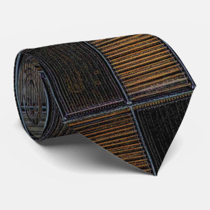 Gravata Bloco de Corduroy de Cor Neutra