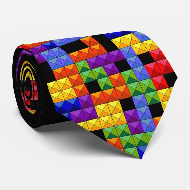 Gravata Blocos OPUS Tetromino - Duplo Lado (Rolled)
