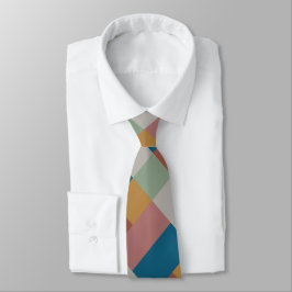 Gravata Bloqueio de Cor Verde da Cinza Dourada Azul