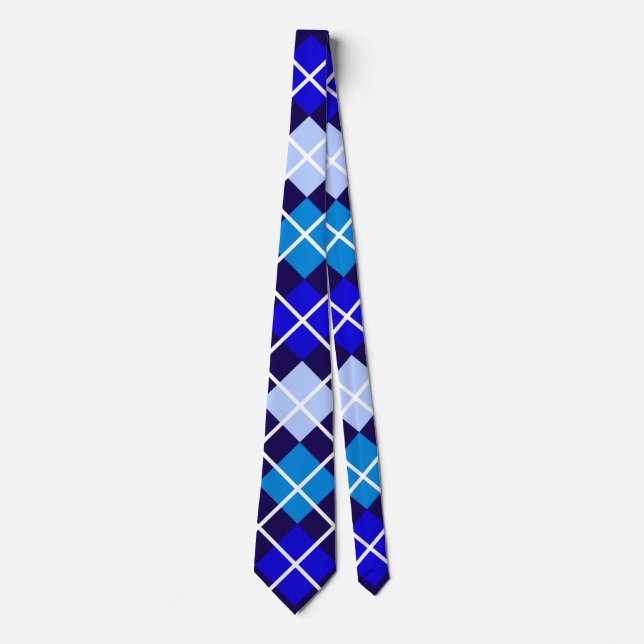 Gravata Blue Argyle Tie (Frente)