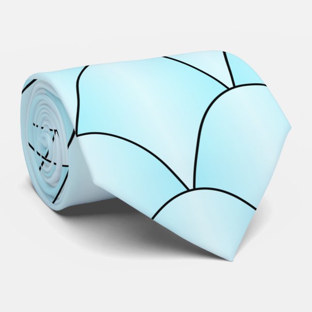 Gravata Blue Art Deco Design (Rolled)