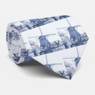 Gravata Blue Delft Dutch Windmill,
