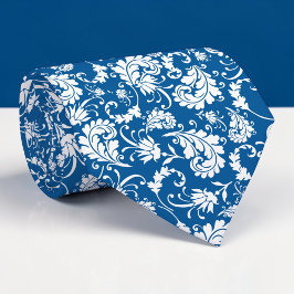 Gravata Blue Floral Pattern Custom Necktie