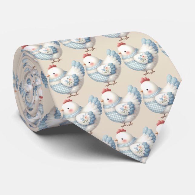 Gravata Blue Gingham Cottage Hen (Rolled)