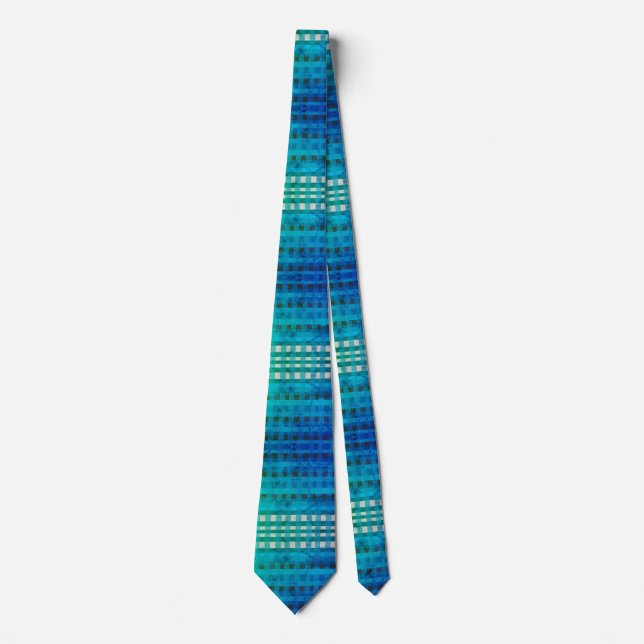 Gravata Blue Gingham Elegant Neck (Frente)