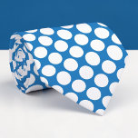 Gravata Blue Jumbo Polka Dots Custom Necktie<br><div class="desc">Make a bold statement with this custom necktie featuring vibrant jumbo polka dots. Perfect for adding a touch of playful elegance to any outfit, this necktie is a unique and eye-catching accessory that’s sure to turn heads. Whether you’re dressing up for a special occasion or adding some personality to your...</div>