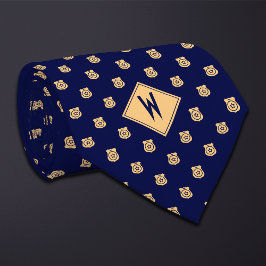 Gravata Blue Police Badge Pattern