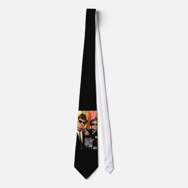 Gravata Blues Brothers Pop Art Presente do Dia dos (Frente)