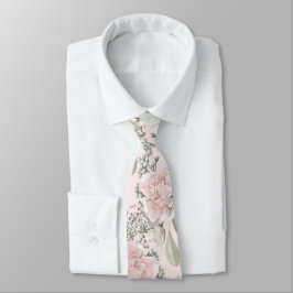 Gravata Blush floral poeirento Padrinho de casamento boho