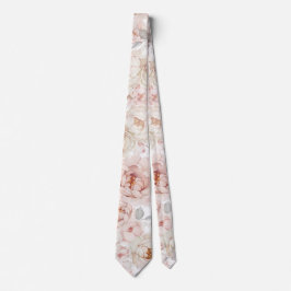 Gravata Blush Peony Watercolor Floral Wedding