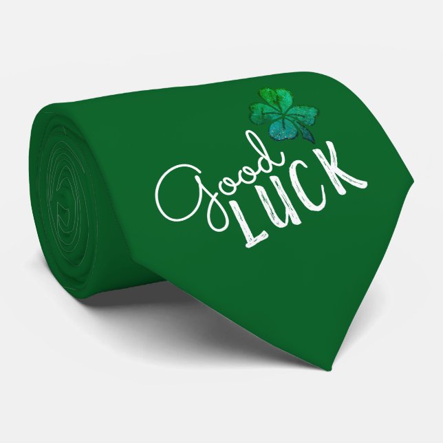 Gravata Boa Sorte Quatro Folha Vestido Shamrock (Rolled)