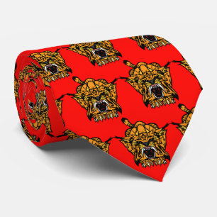 Gravata Bobcat Wildcat Team Mascot Futebol de Baseball Tie