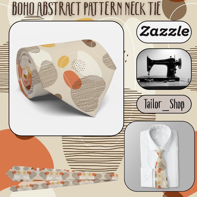 Gravata Boho Abstrato Pattern (Boho Abstract Pattern Neck Tie)