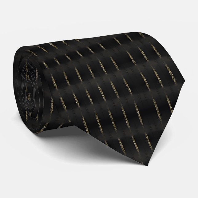 Gravata Boho Black Elegant Classy Neck Tie (Rolled)