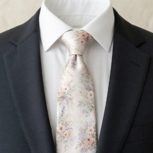Gravata Boho Floral Aquarela