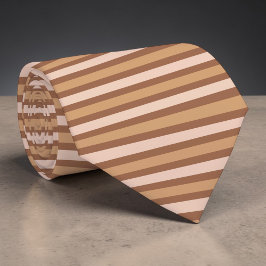 Gravata Boho Neutral Colored Stripes Necktie