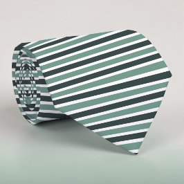 Gravata Boho Neutral Greens Colored Stripes Necktie