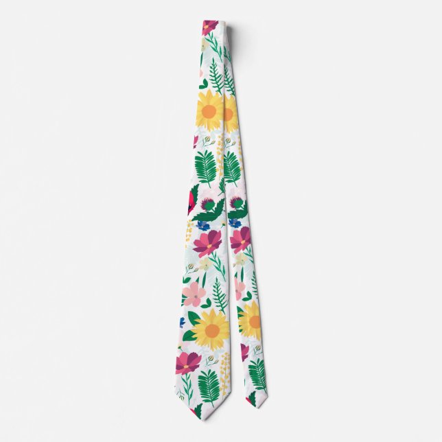 Gravata Boho Wildflores Meadow Floral Design (Frente)