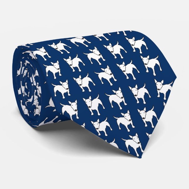 Gravata Boi Branco Cachorro Cachorro Cachorro Cachorro Pai (Rolled)