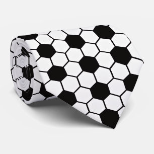 Gravata Bola de Futebol Preta e Branca Personalizada Amant