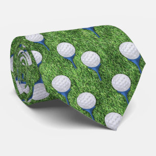Gravata Bola de Golfe e Padrão de Camisetas com grama