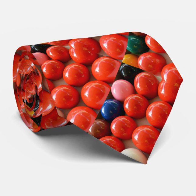 Gravata Bolas Coloridas de Snooker, (Rolled)