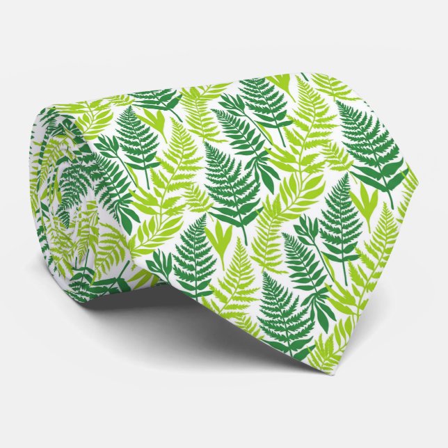 Gravata Bold Citrus Green Statement Botanical Fern Pattern (Rolled)