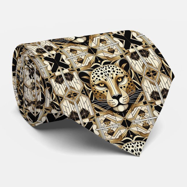 Gravata Bold Leopard Tie | Perfect for a Night on the Town (Rolled)