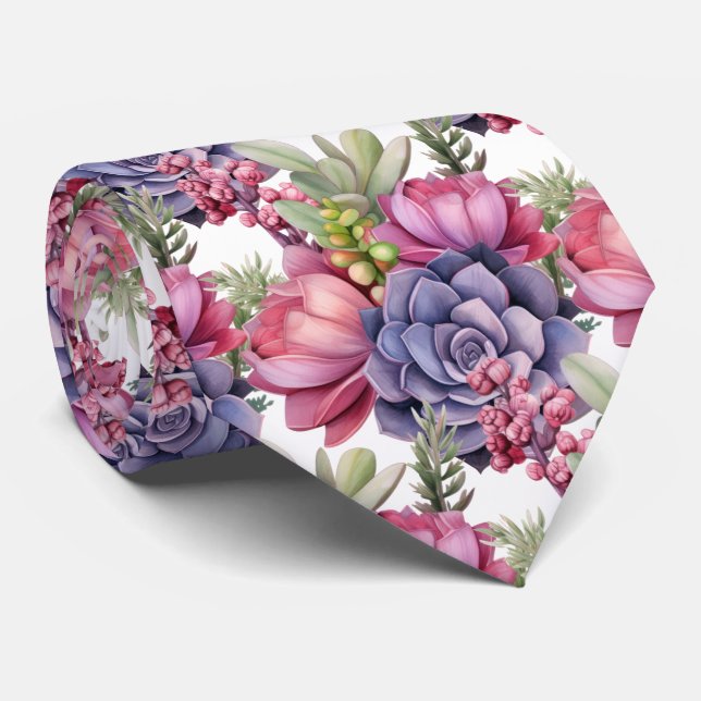Gravata Bold Rainbow Colorful Cowboy Succults (Rolled)