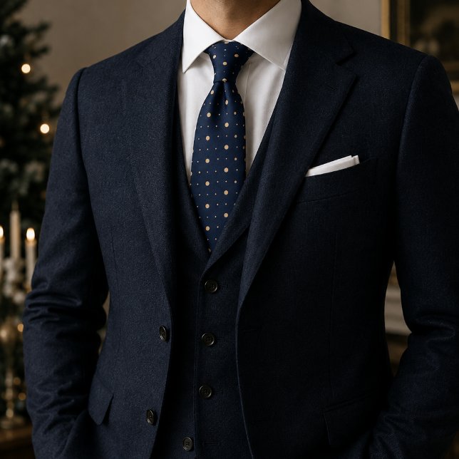Gravata Bolinhas Azuis Navy  (Criador carregado)