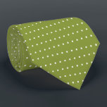 Gravata Bolinhas de azeitona e brancas<br><div class="desc">Bolinhas brancas,  colite </div>