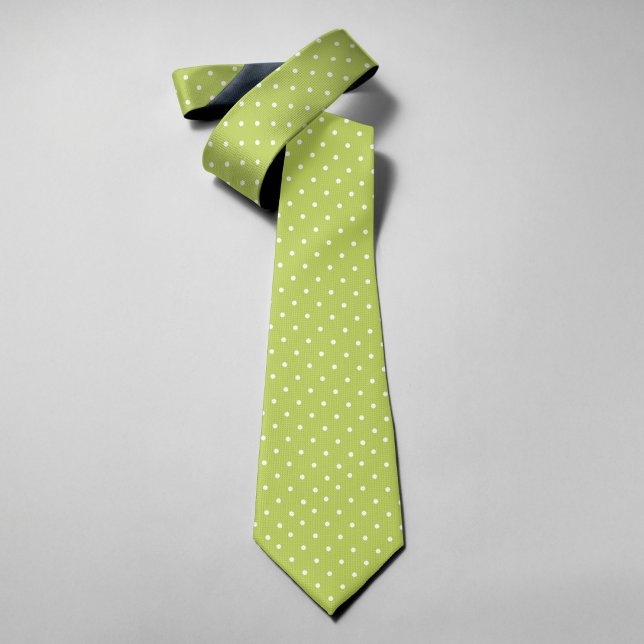 Gravata Bolinhas Em Fundo Verde Claro Para Homens (Criador carregado)