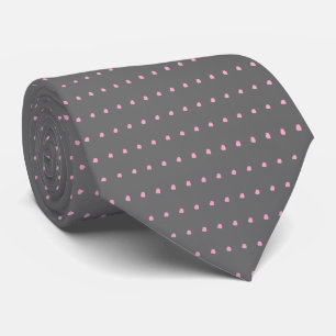 Gravata Bolinhas Rosa cinza