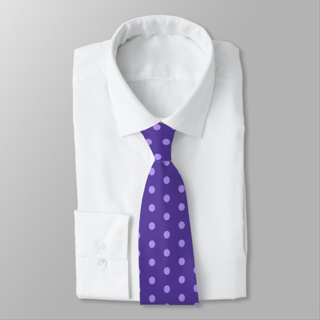 Gravata Bolinhas roxas. Mens Neck Tie (Amarrado)