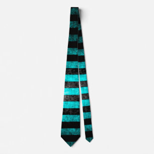 Gravata BOLO Blue Steampunk Grunge Stripes Satin Tie