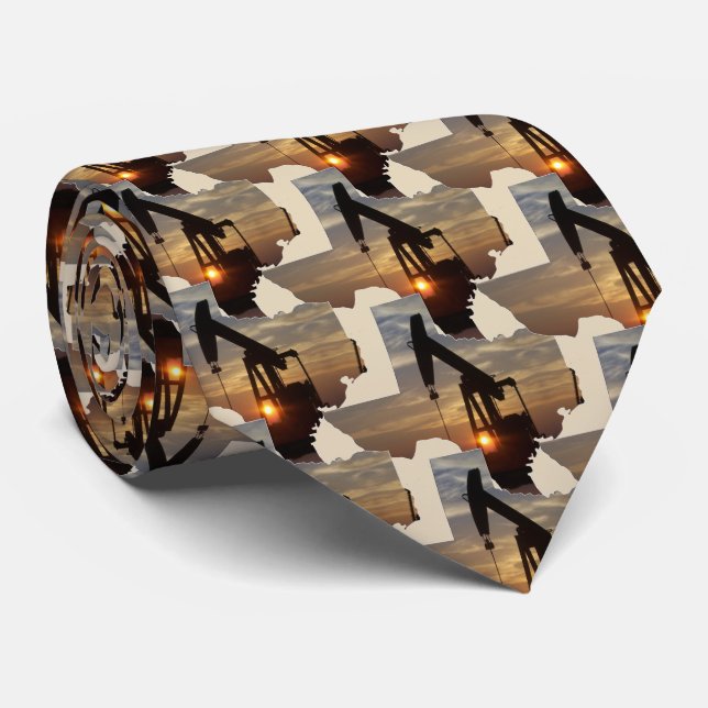 Gravata Bomba de óleo Jack de Texas no por do sol (Rolled)