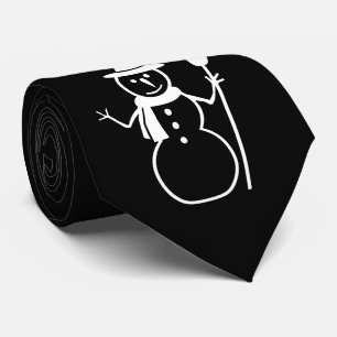 Gravata Boneco de neve com Natal dos flocos de neve