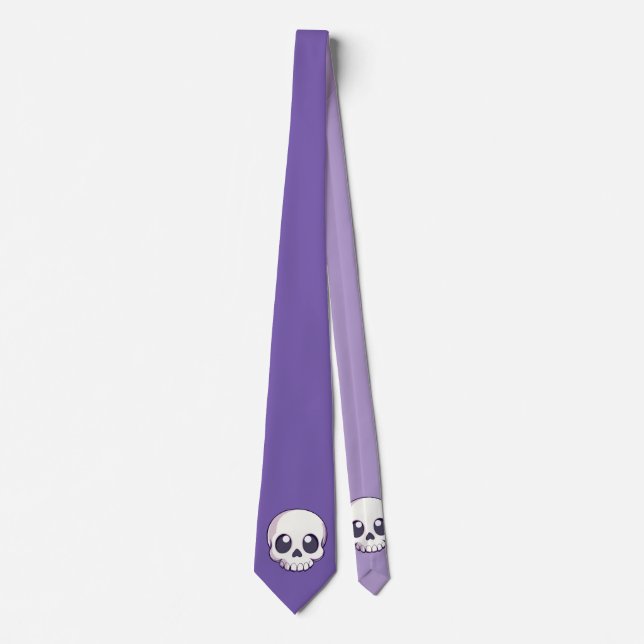 Gravata Bonita Cartoon Skull Halloween (Frente)